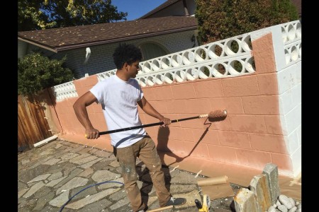 How and Why We Backroll When Painting Brick and Concrete